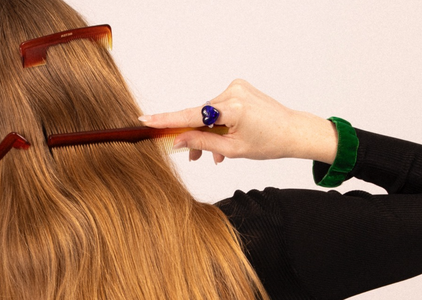 Love Glass Ring / Blue