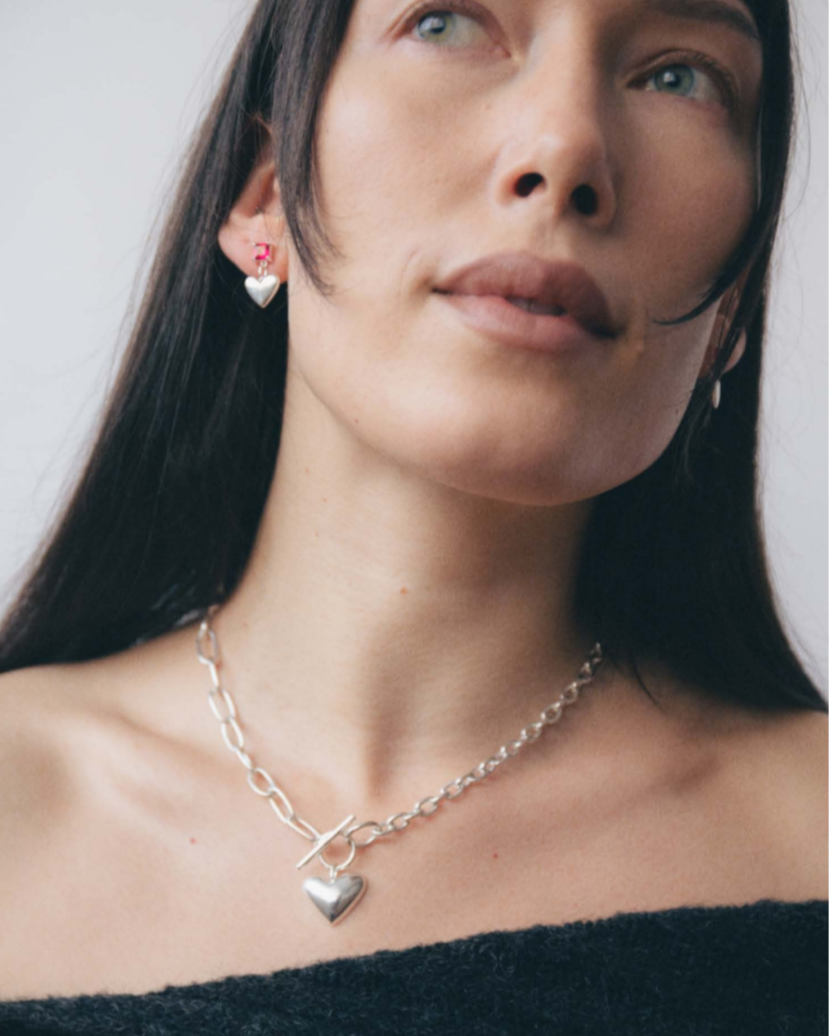 Marnie Heart Necklace / Silver