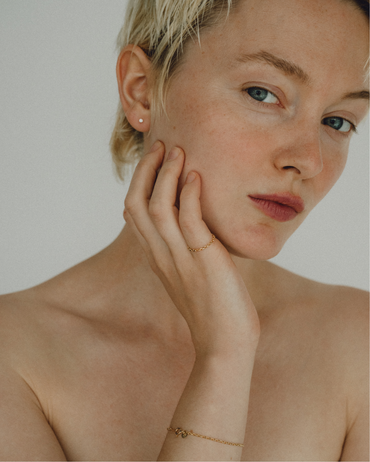 Square Chain DC Ring / 18K