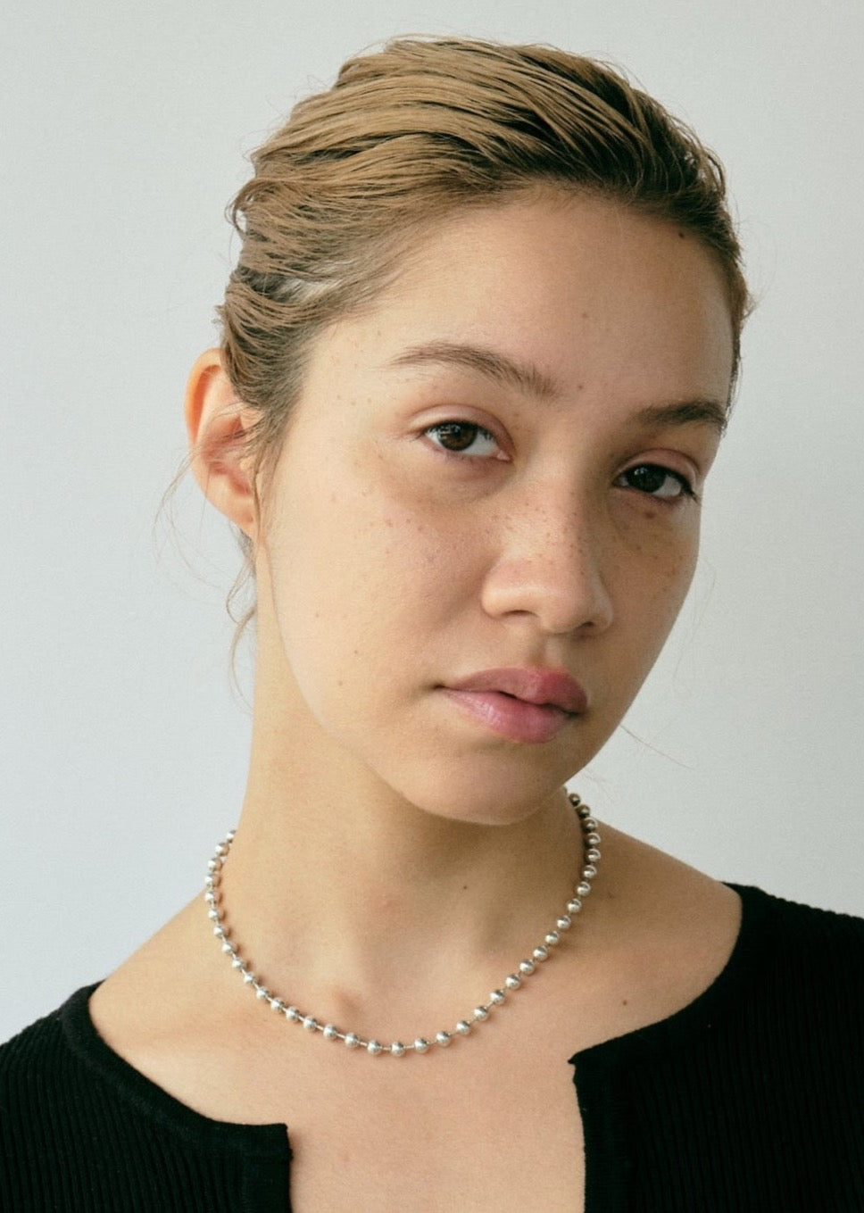 Big Ball Chain Choker 38cm / Silver