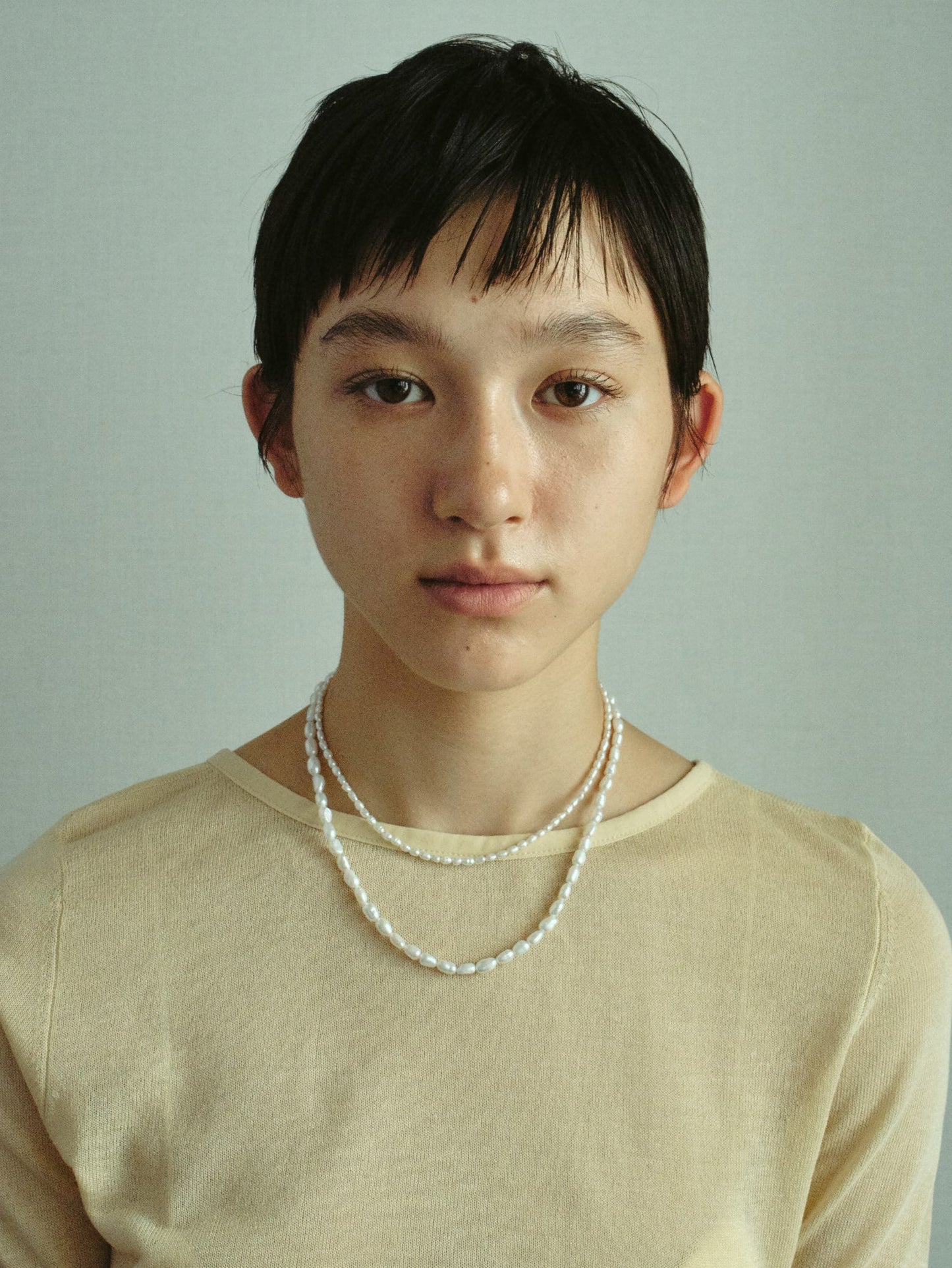 Rice Pearl Necklace Mid / Gold