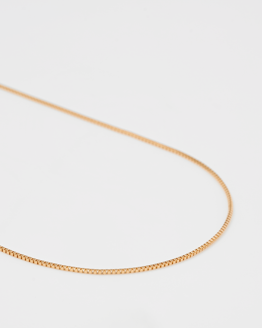 Fine Box Chain Necklace / 18K