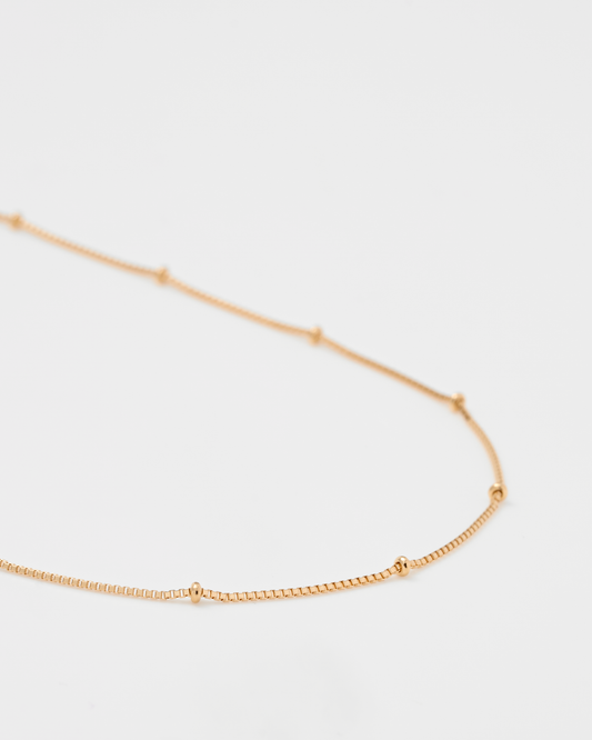 Fine Skip Chain Necklace / 18K