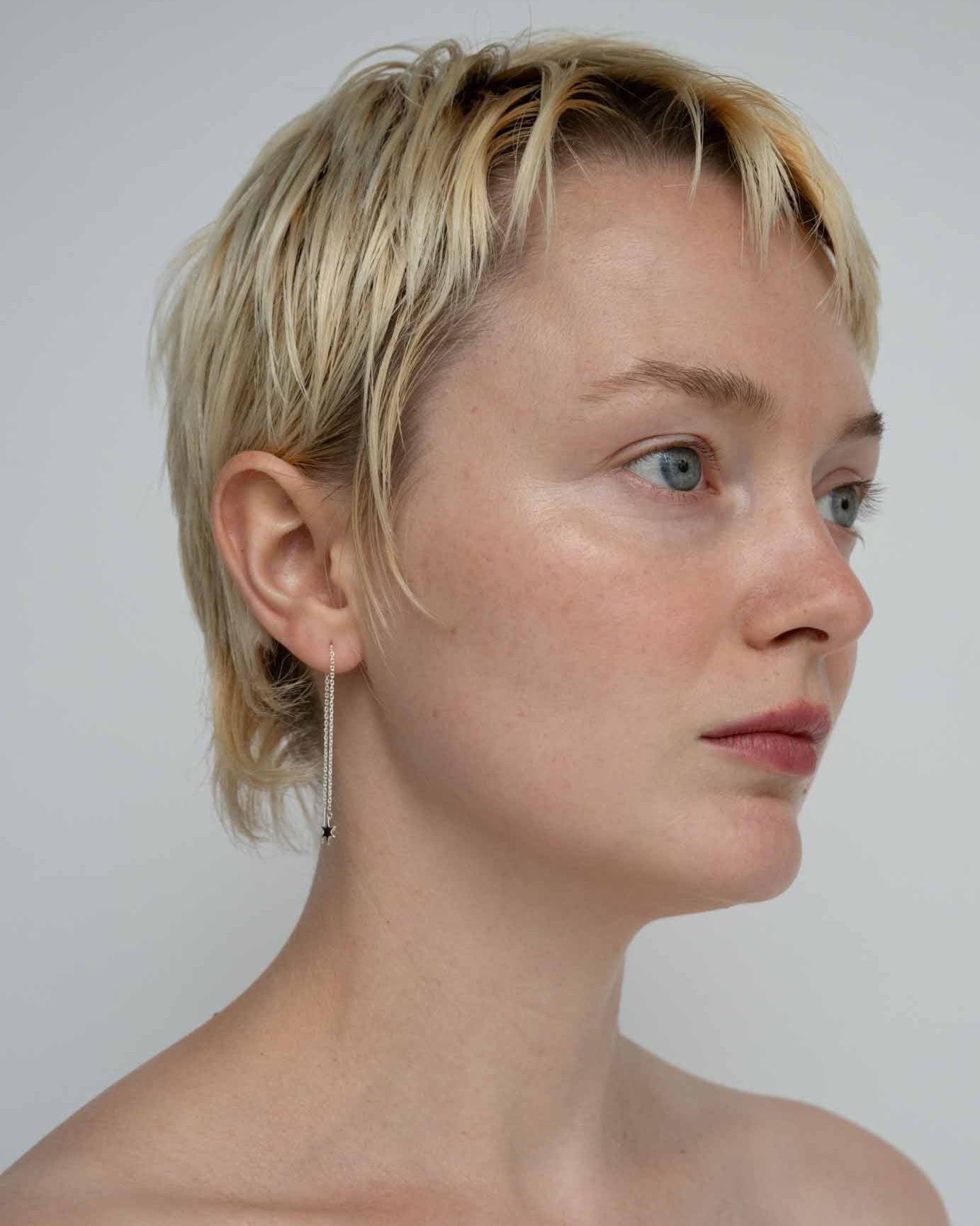 Sparkle Chain Pierce 片耳(Gold / Silver)