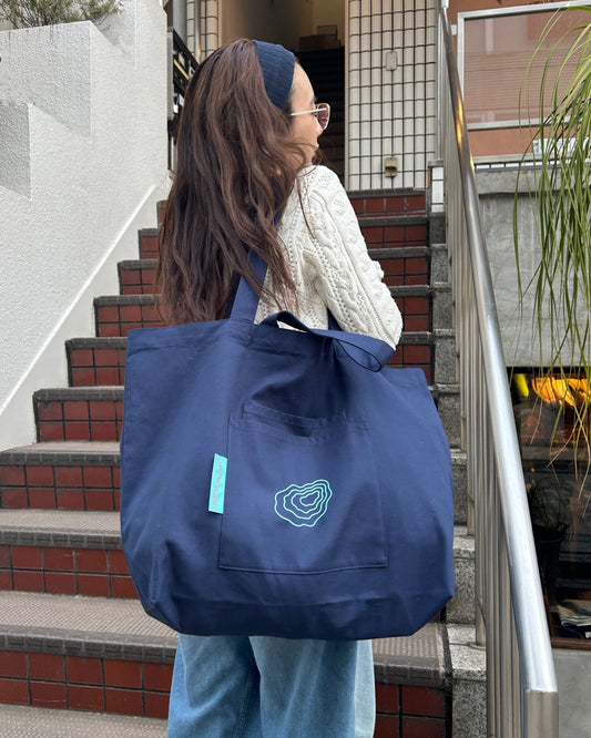 Oyster Big Tote Bag / Navy