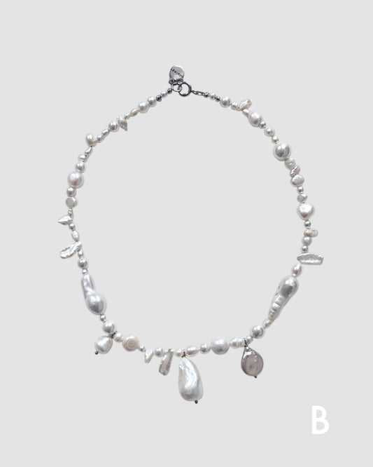 OOAK Pearl Necklace / White