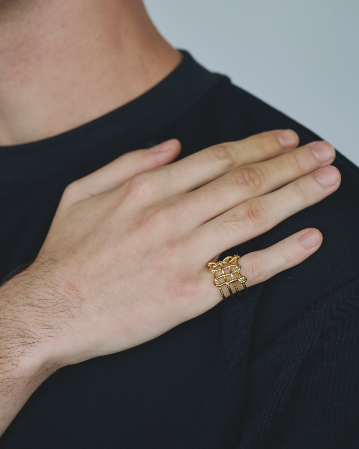 Louise Check Ring / Gold