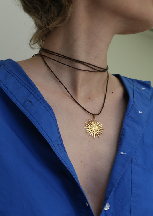 Sun Leather Choker