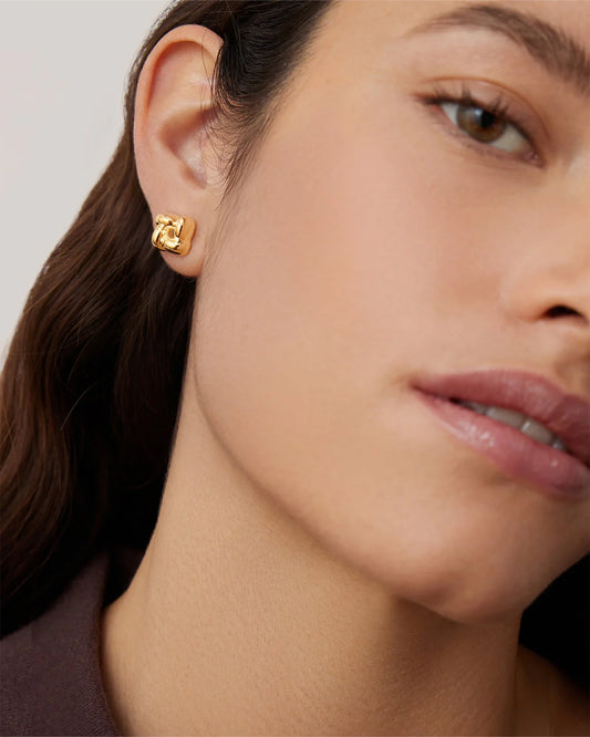 coming soon!【6/13 12:00発売開始】Woven Square Pierce Mini / Gold