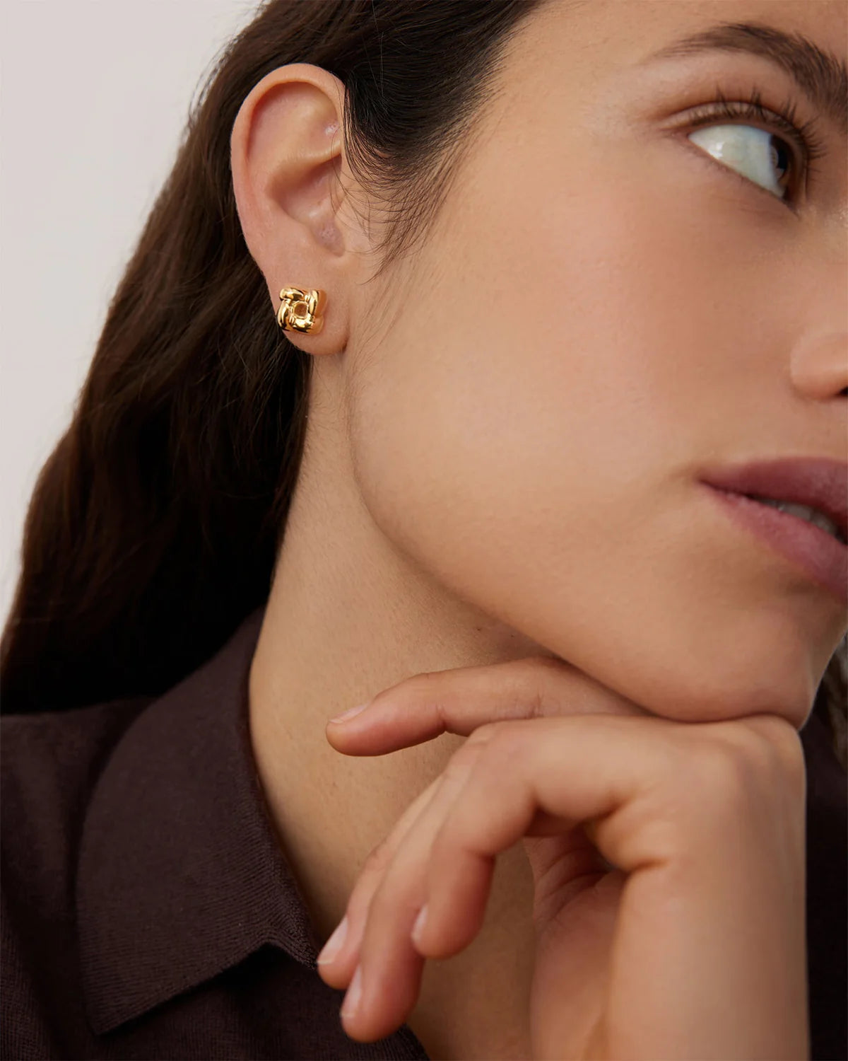 coming soon!【6/13 12:00発売開始】Woven Square Pierce Mini / Gold