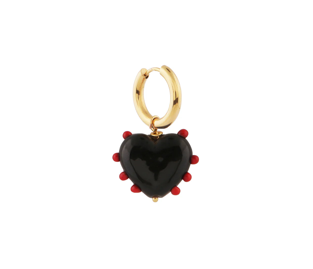 Milagros Heart Pierce / Black*Red