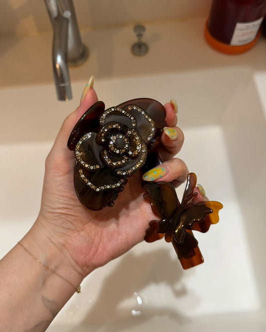 Papillion Barrette / Amber