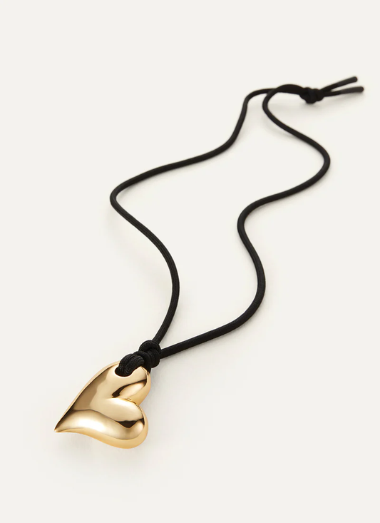 Art Heart Necklace / Gold