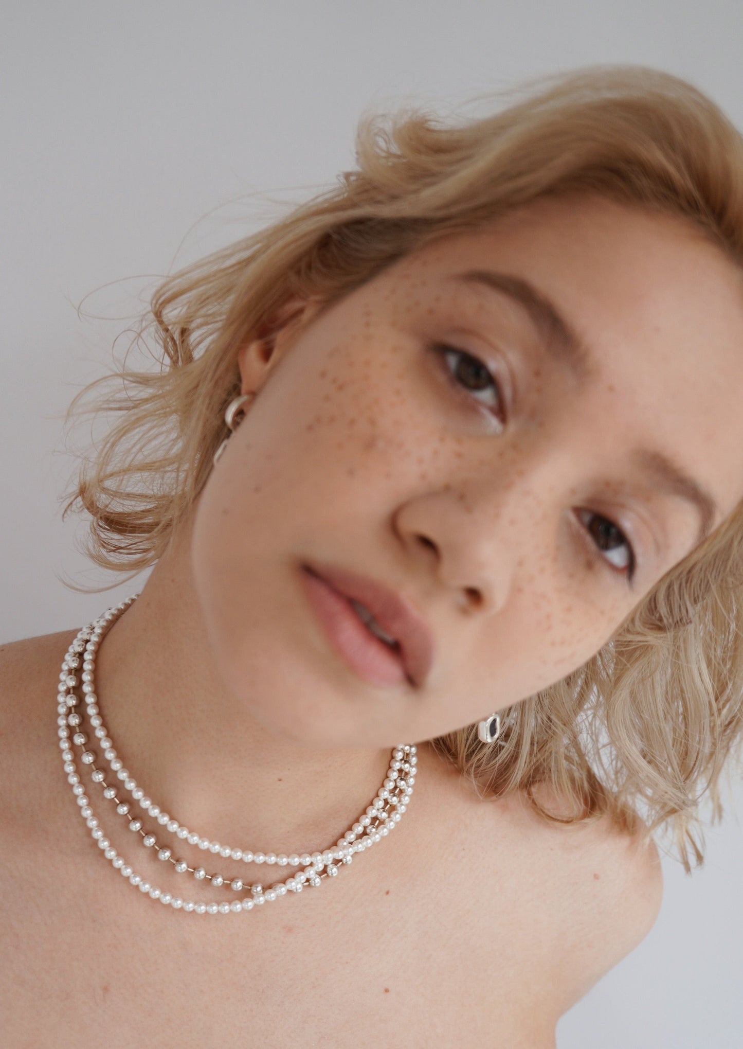 Big Ball Chain Choker 38cm（Gold / Silver）