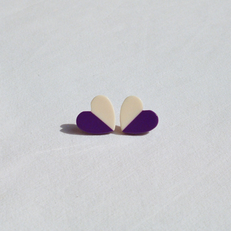Leonora Heart Pierce / purple