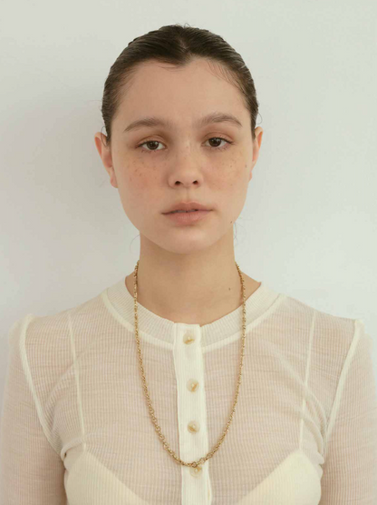 Flower Chain Long Necklace