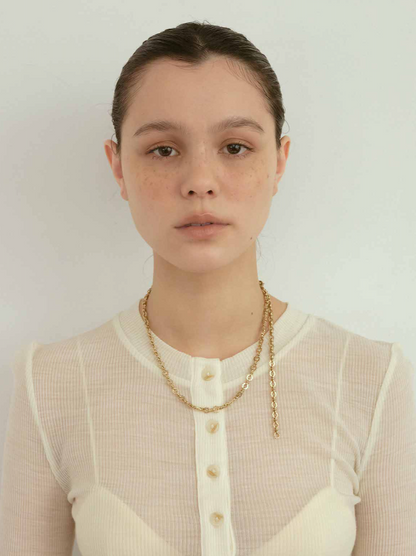 Flower Chain Long Necklace