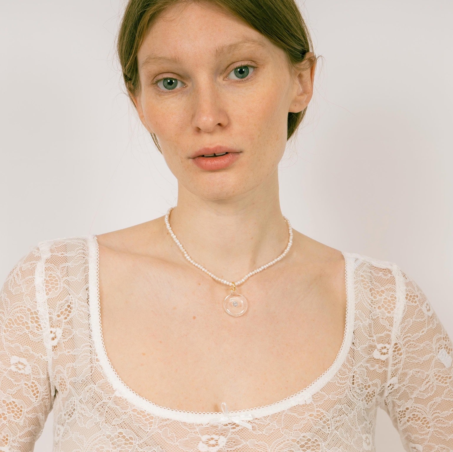 Zirconite & Pearl Necklace＜Sandraalexsandra サンドラレクサンドラ