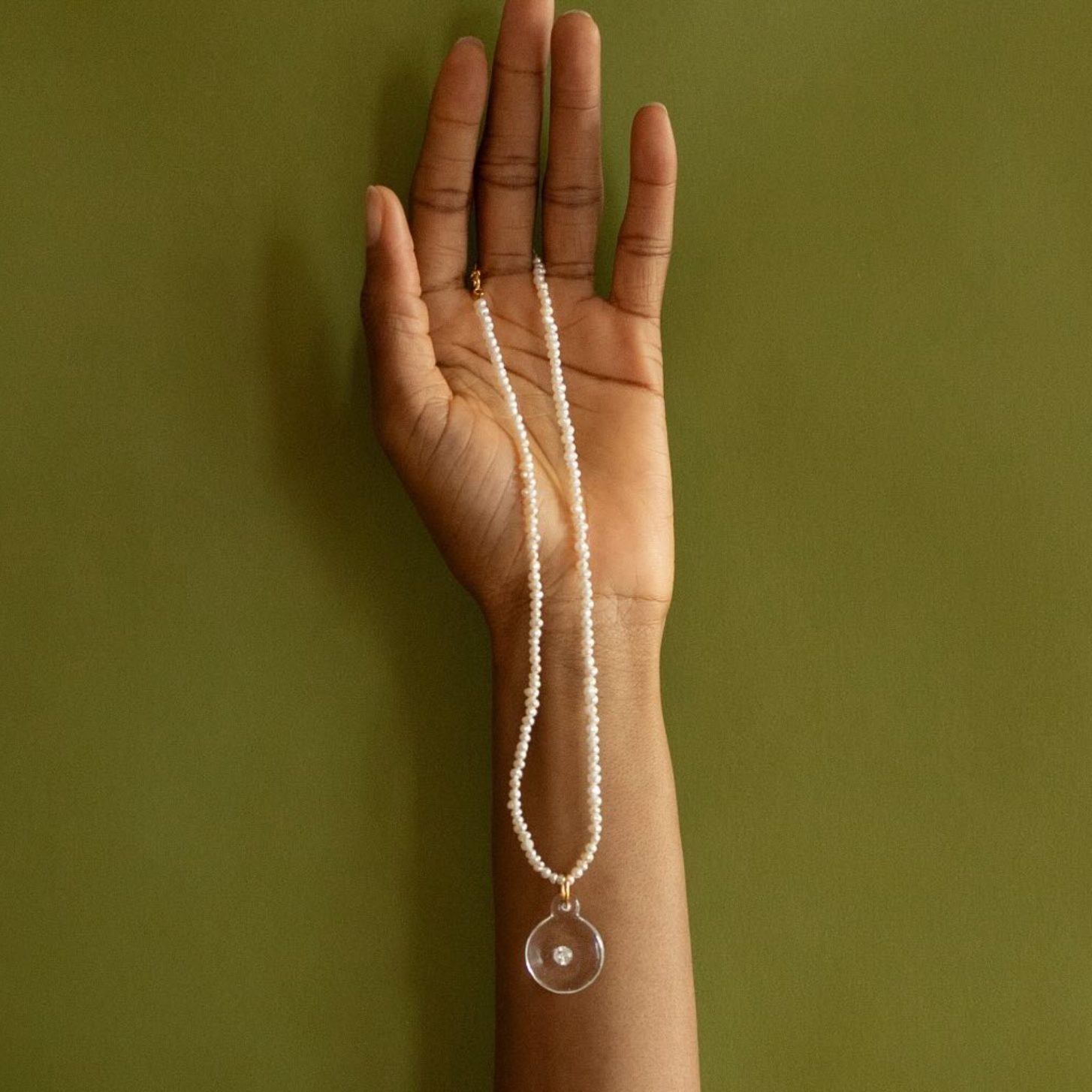 Zirconite & Pearl Necklace＜Sandraalexsandra サンドラレクサンドラ