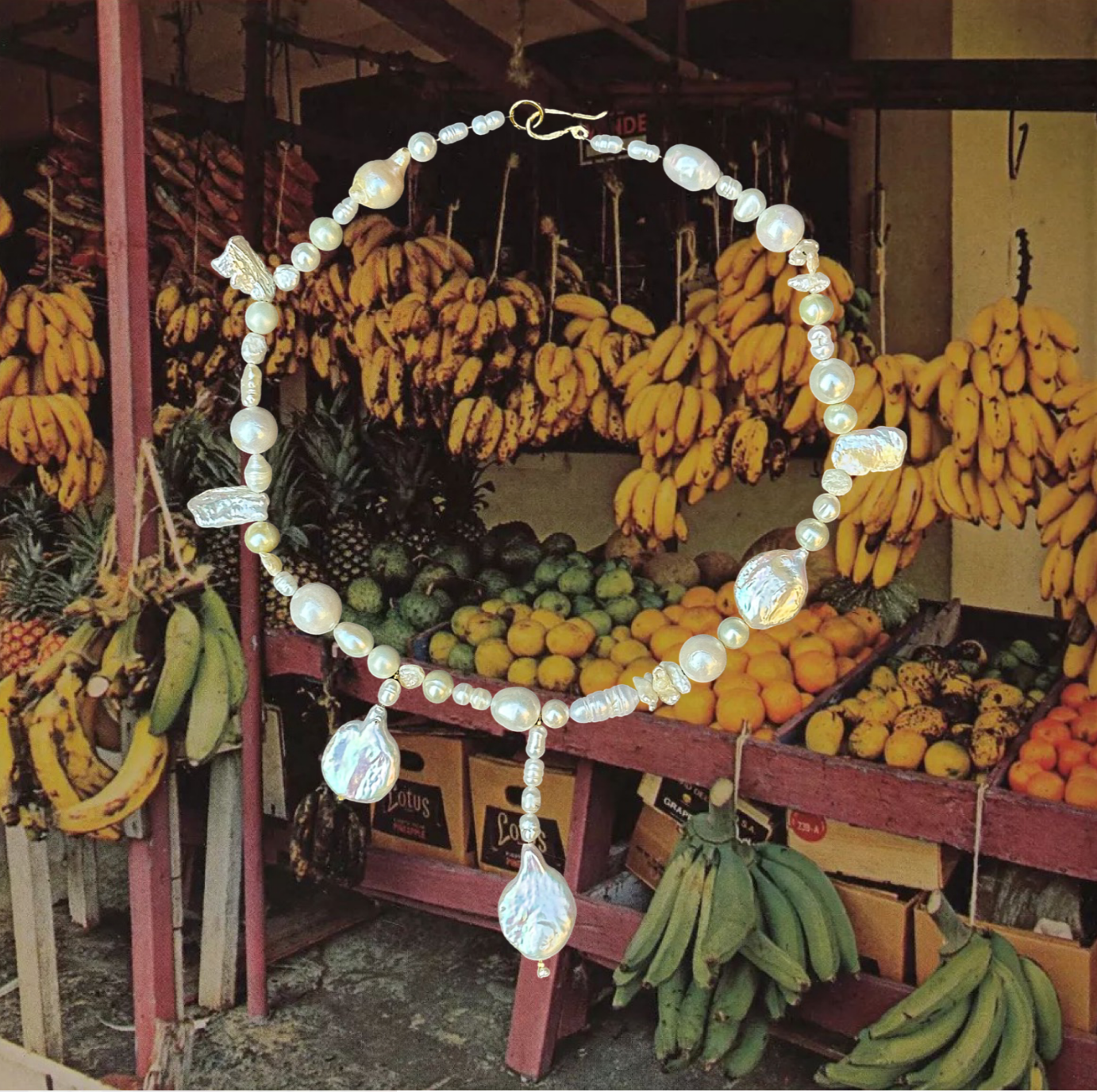 OOAK Pearl Necklace / White