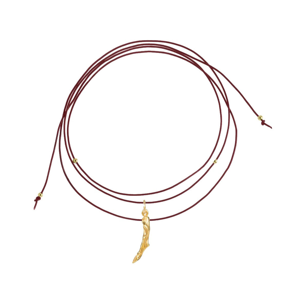 Molten Coral Leather Choker