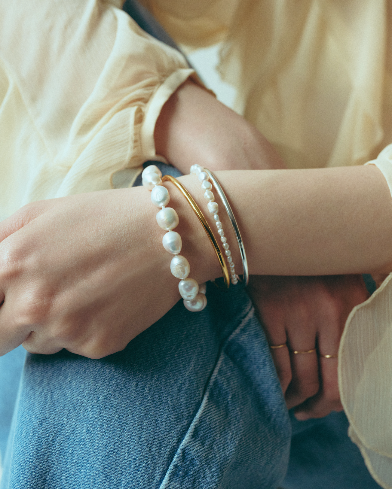 Baroque Pearl  Bracelet（Gold / Silver）