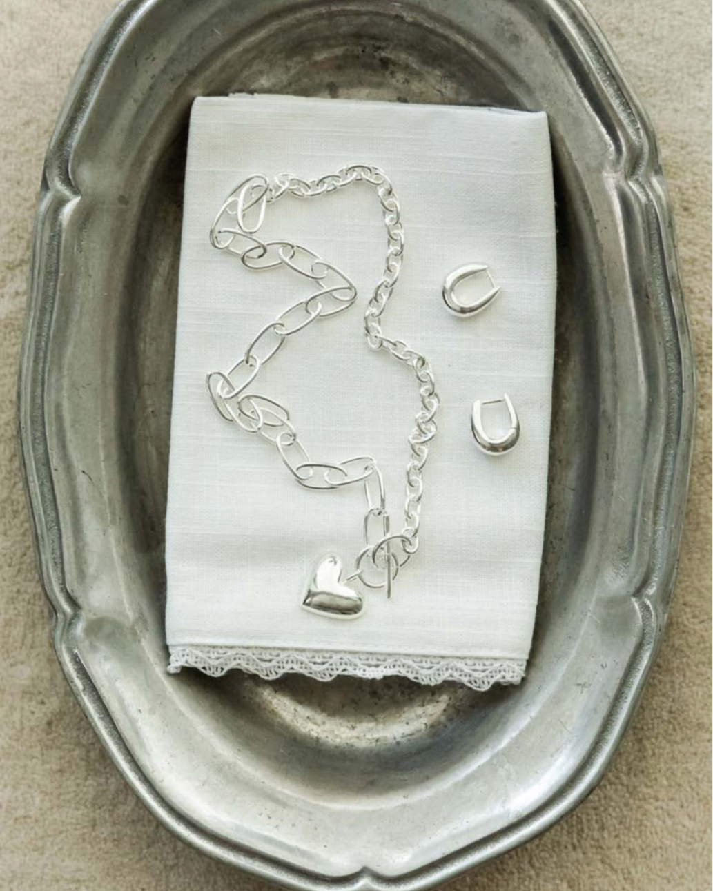 Marnie Heart Necklace / Silver