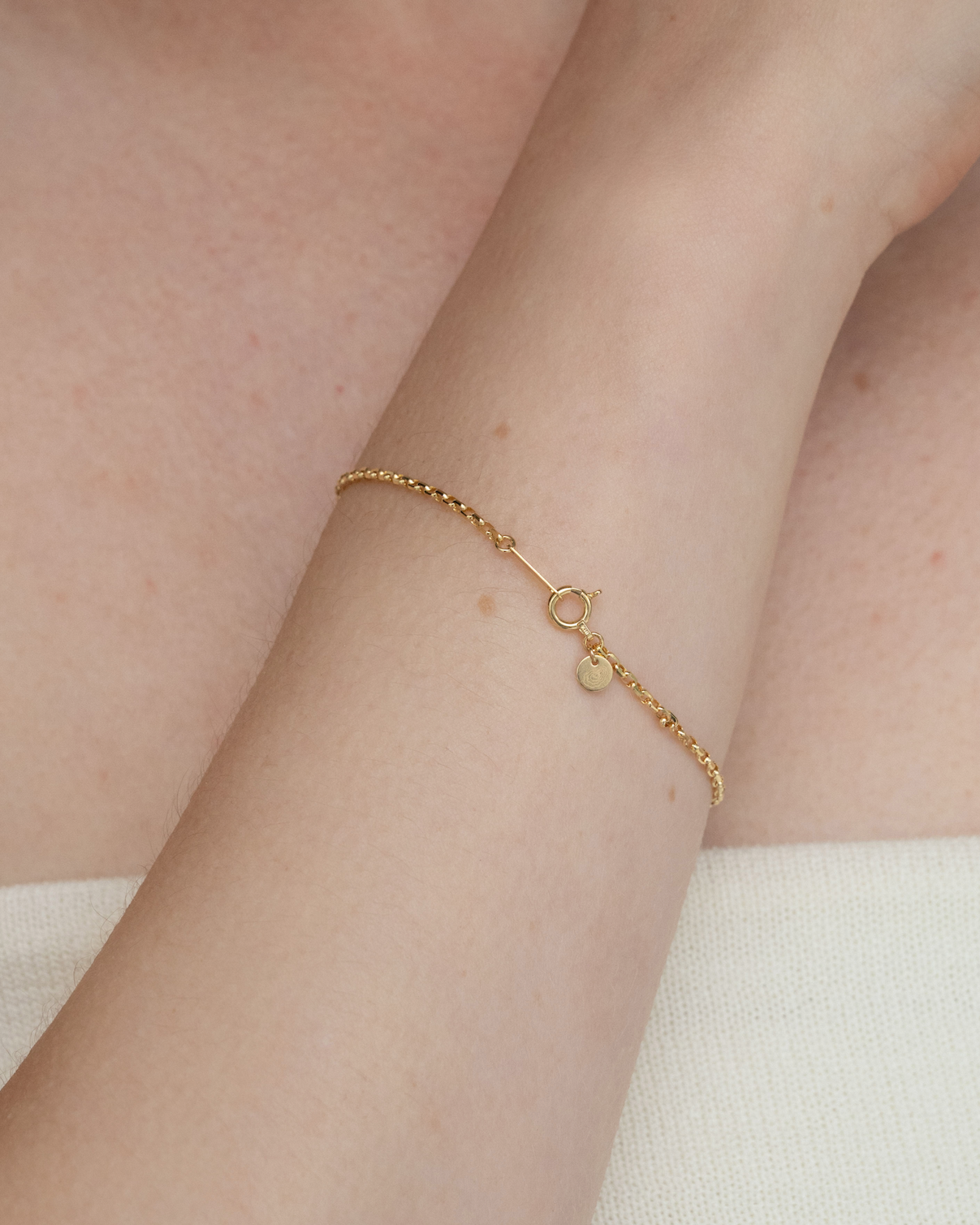 Square Chain DC Bracelet / 18K