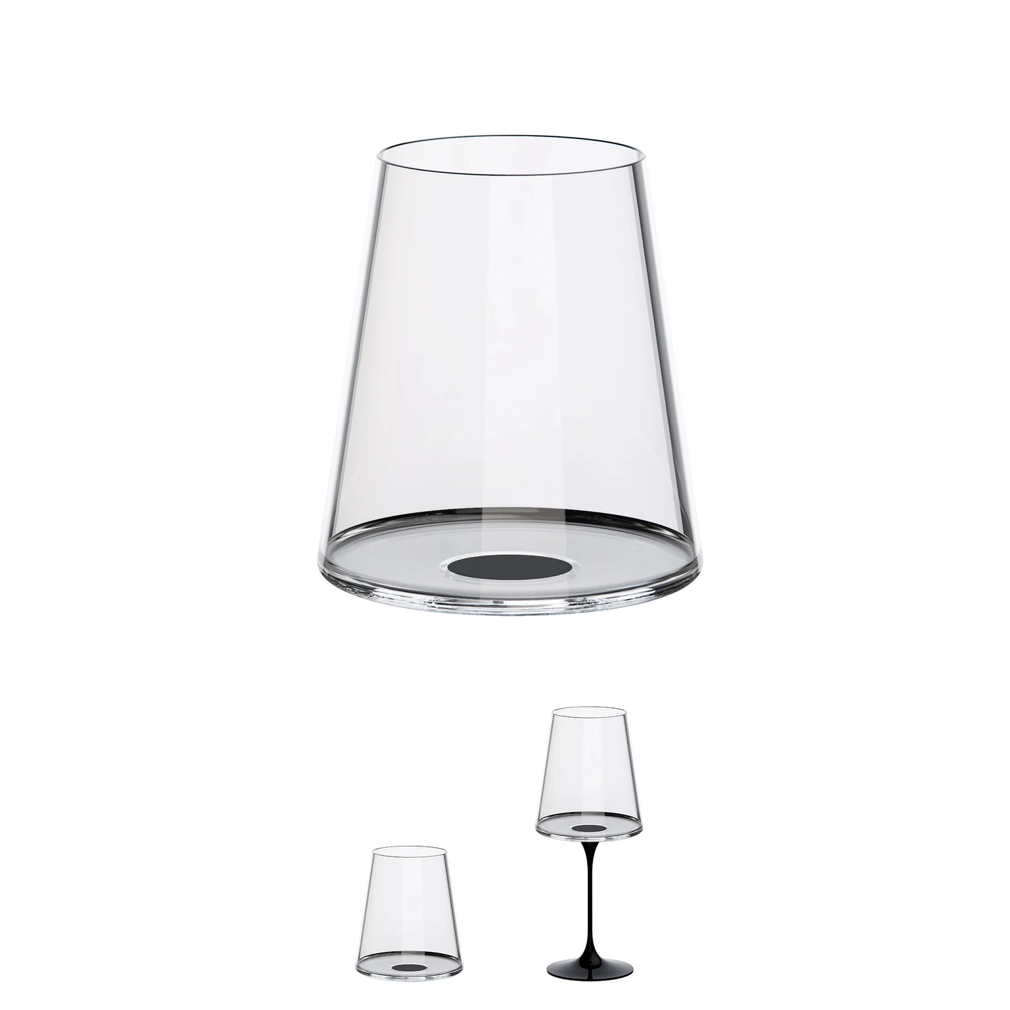 Split Glass 2 Set （Red Wine）/ Black