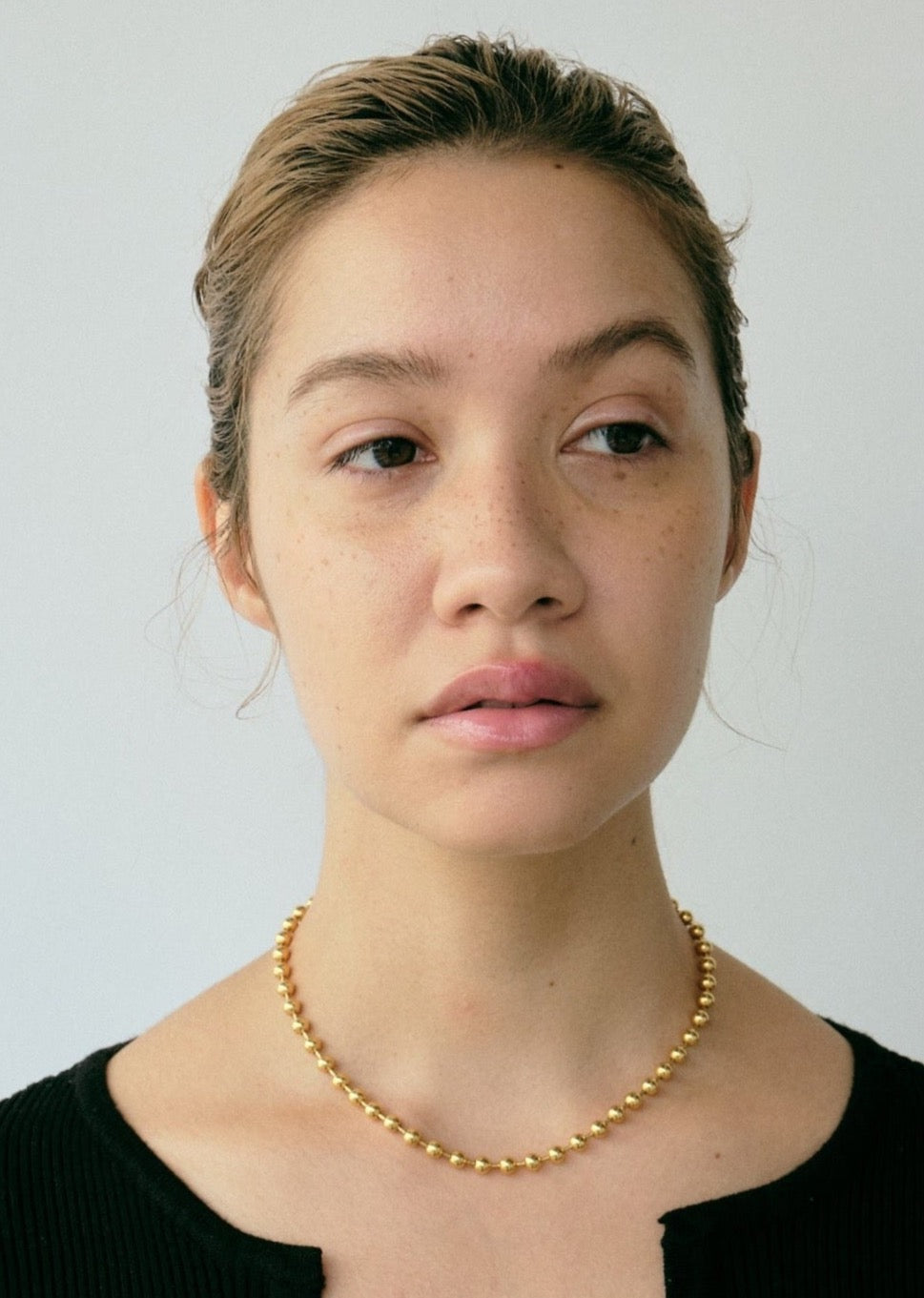 Big Ball Chain Choker 38cm（Gold / Silver）