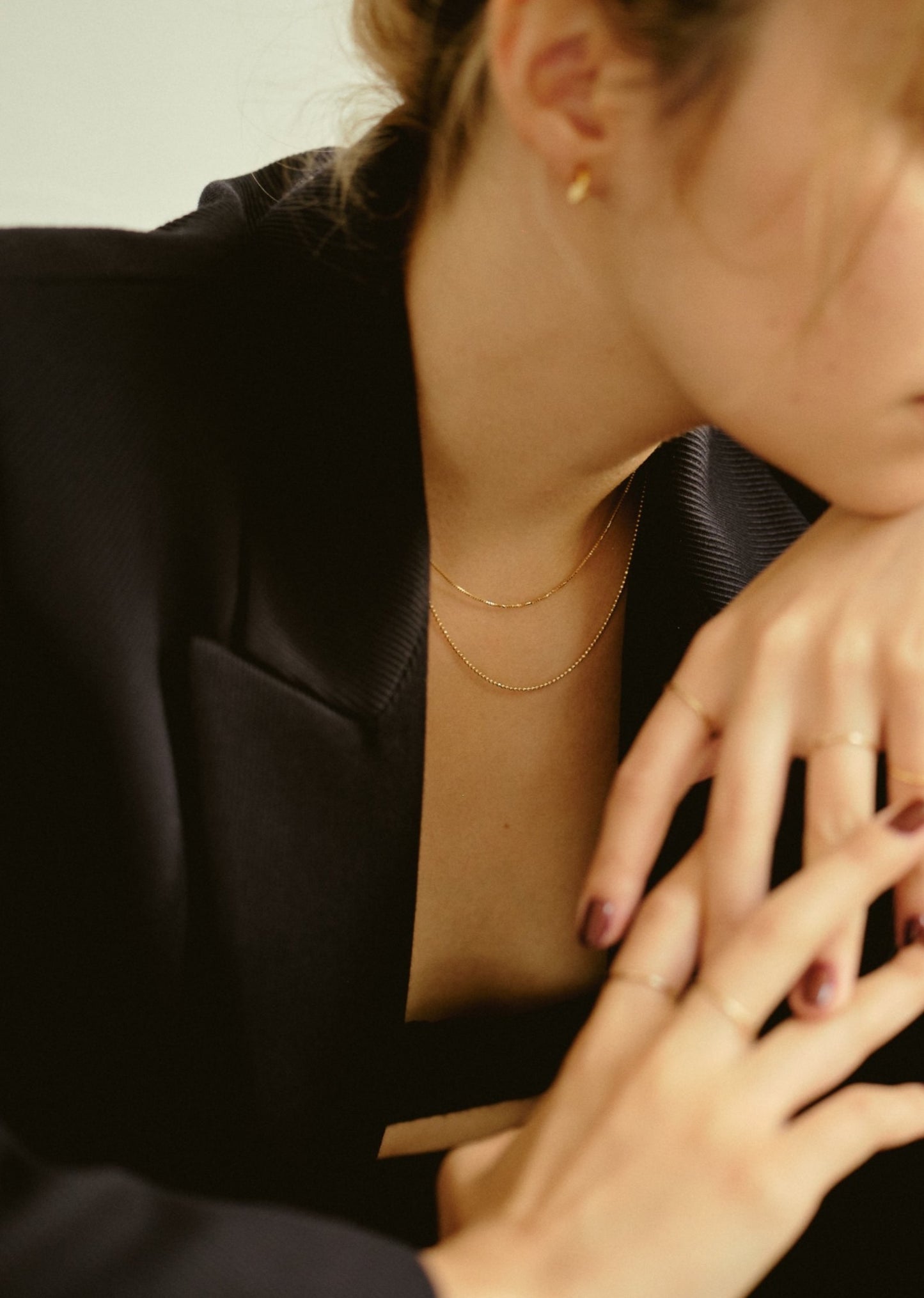 Fine Ball Chain Necklace / 18K