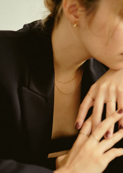 Fine Box Chain Necklace / 18K