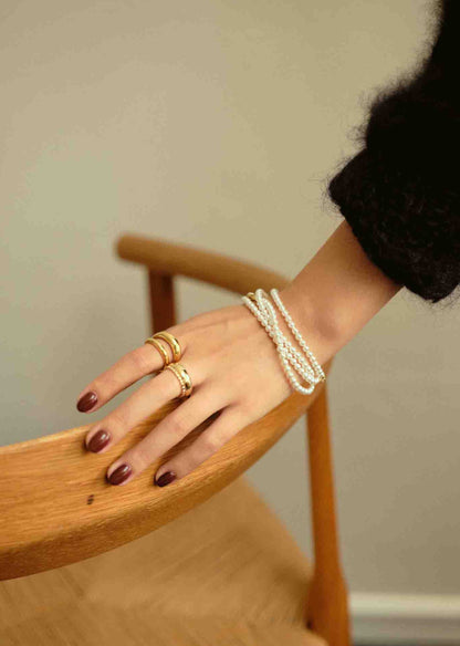 Many Way Long Pearl Necklace（Gold / Silver）