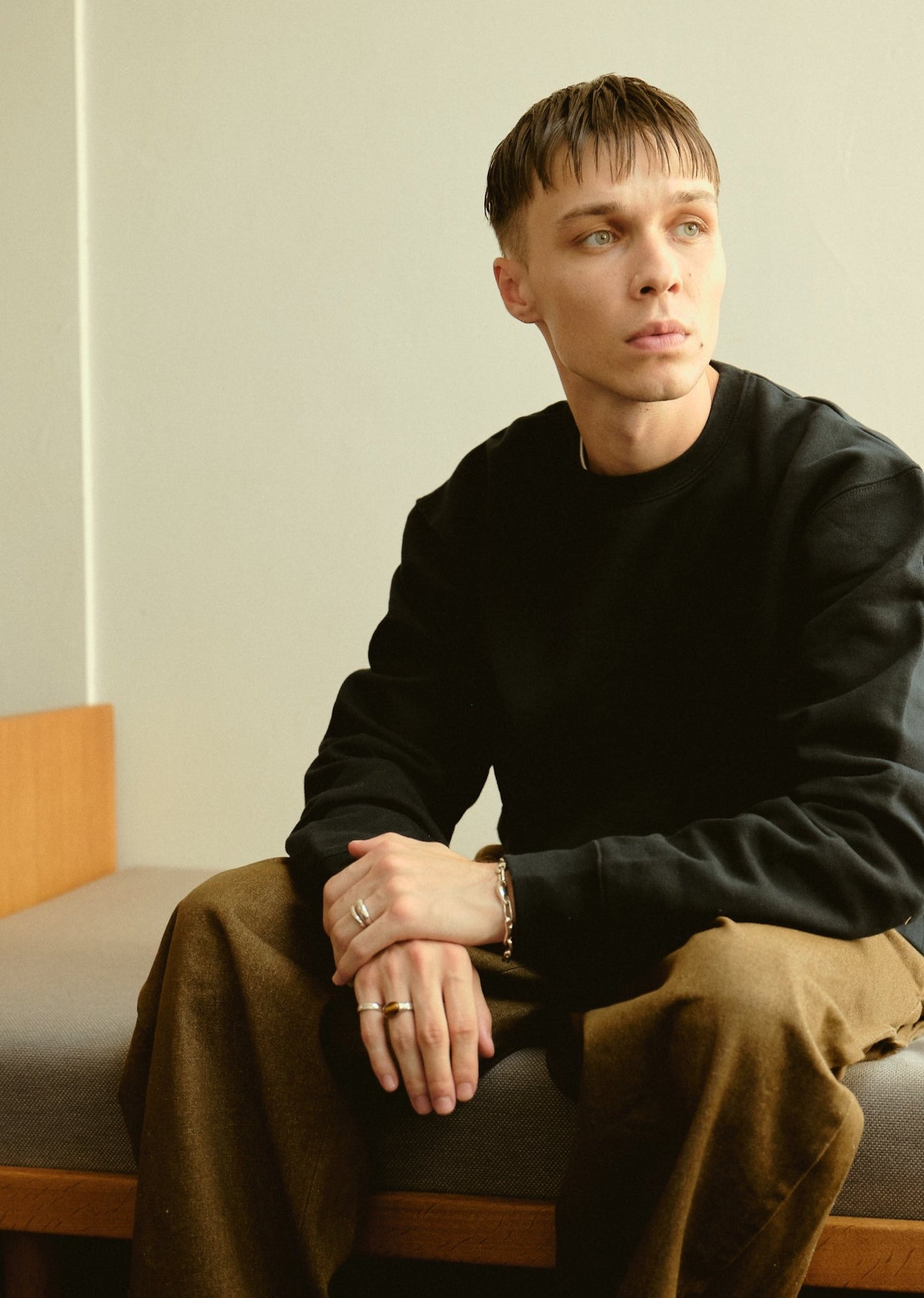 Column Tigers Eye Ring