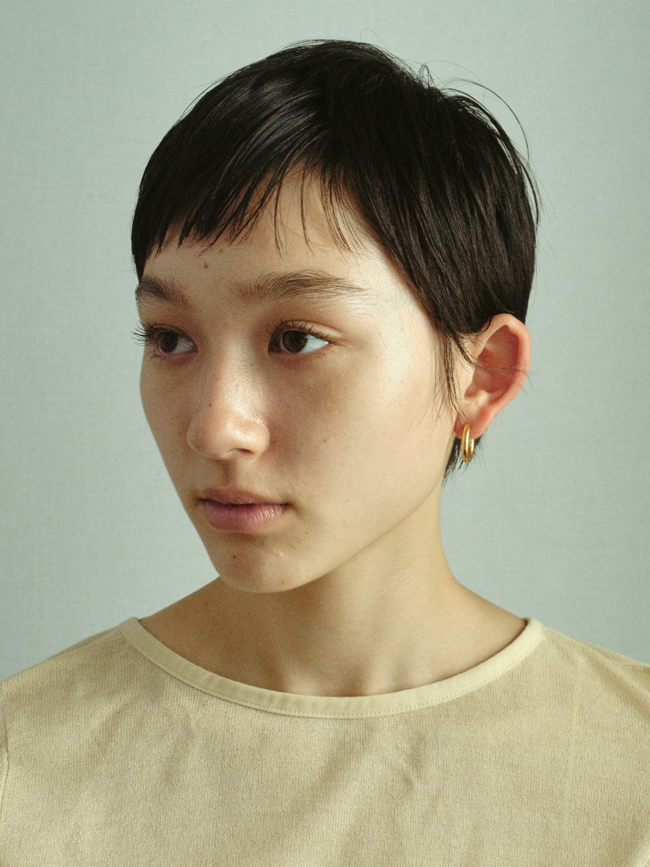 Milagros Heart Pierce / Ivory*Black