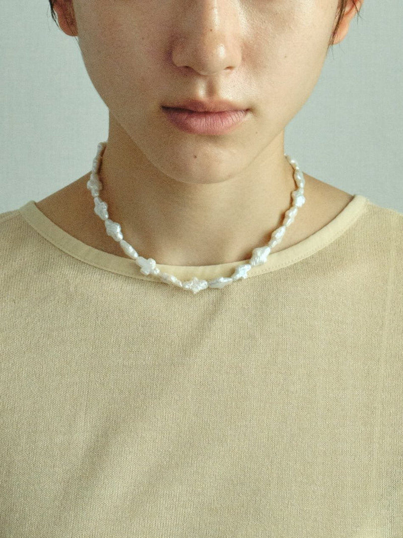 Cross Pearl Necklace（Gold / Silver）