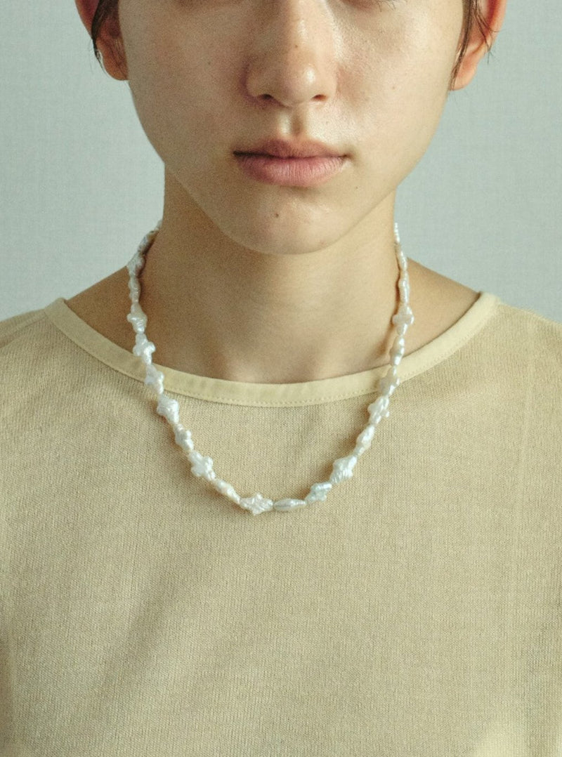 Cross Pearl Necklace（Gold / Silver）