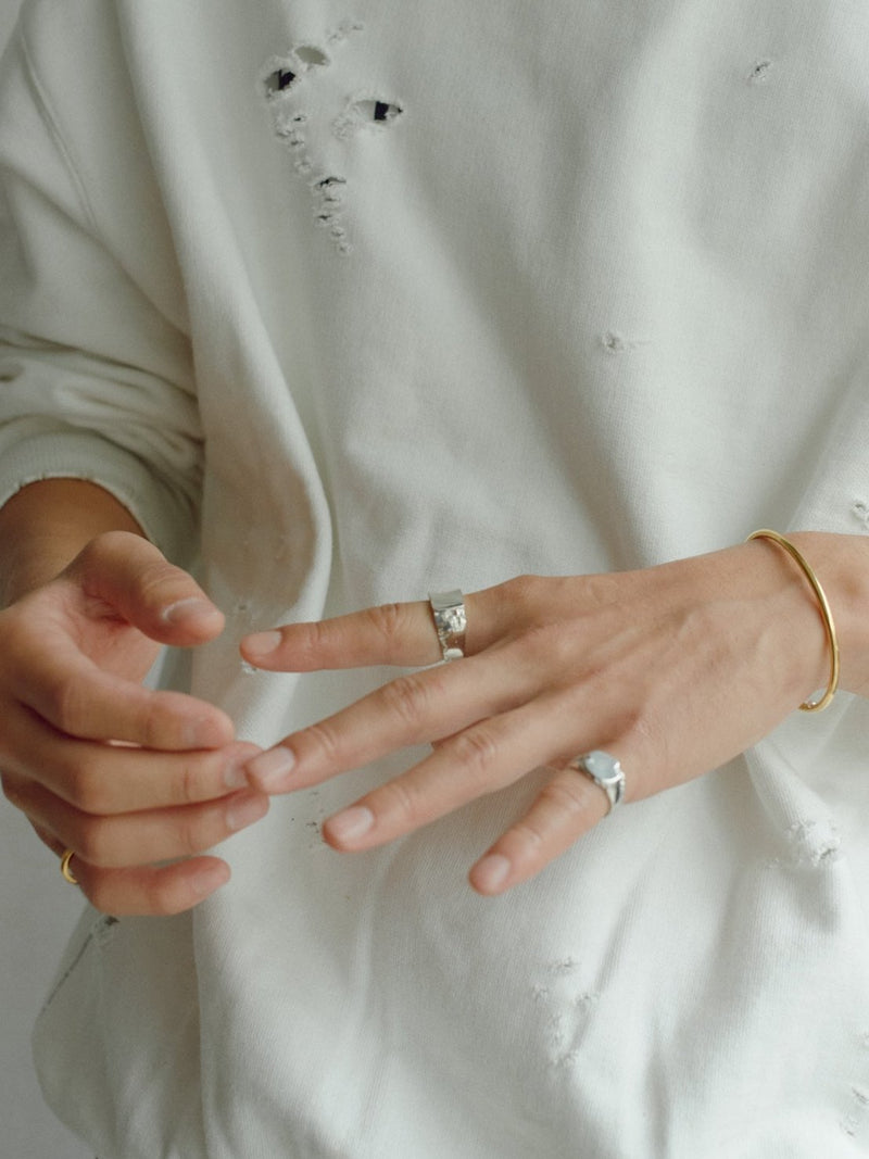 BLOCK II square signet ring