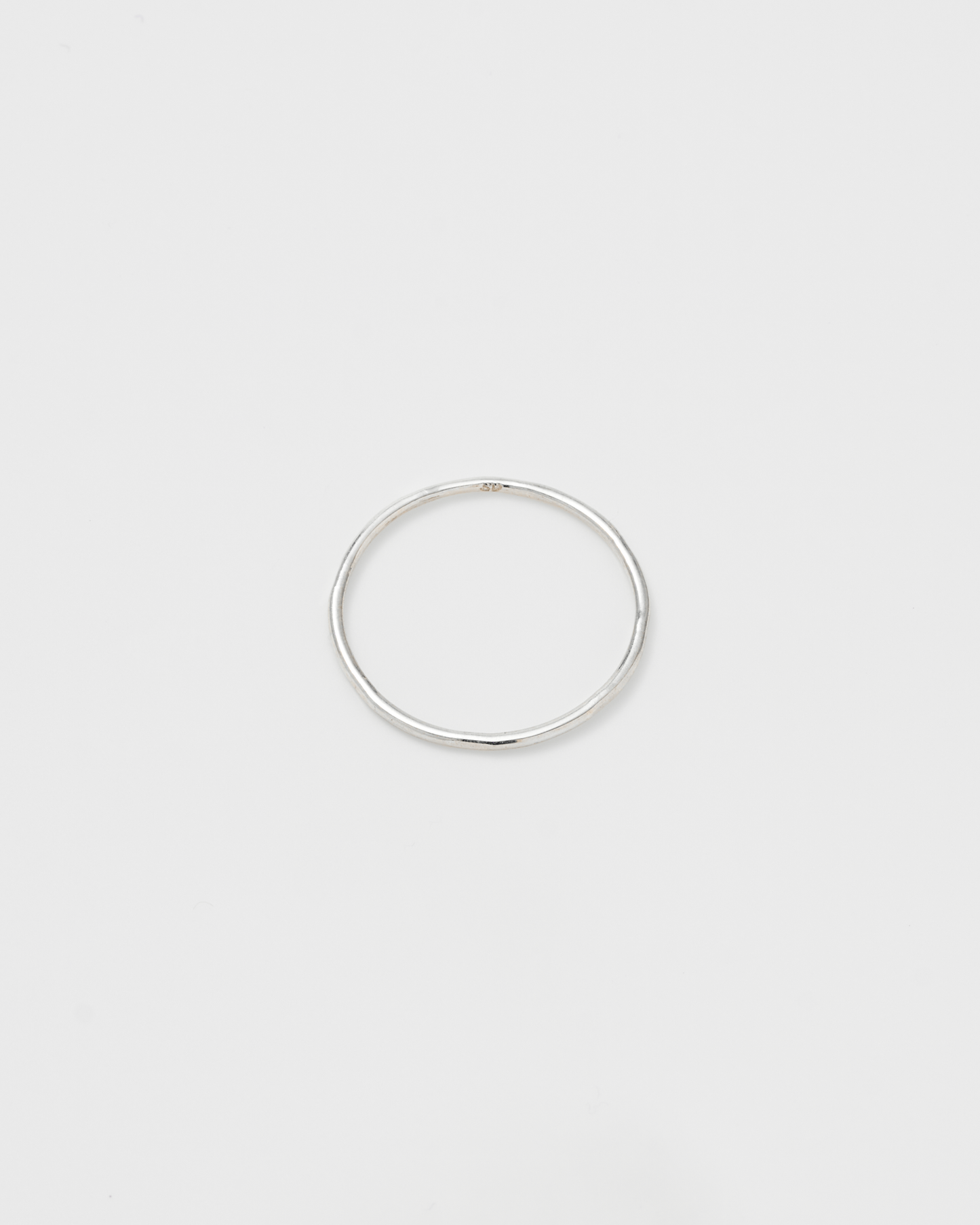 Hammer Finish Simple Ring / Silver