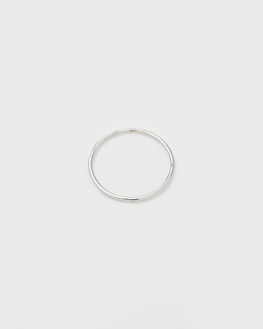 Hammer Finish Simple Ring / Silver