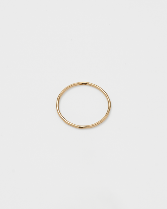 Hammer Finish Simple Ring / Gold