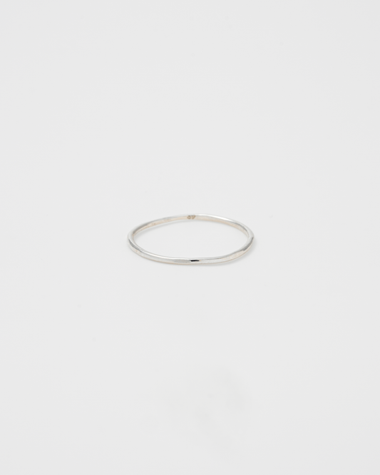 Hammer Finish Simple Ring / Silver