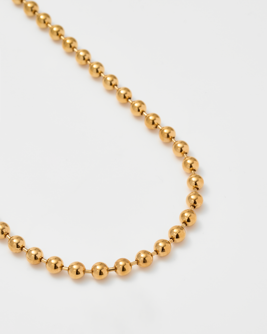 Big Ball Chain Choker 38cm / Gold