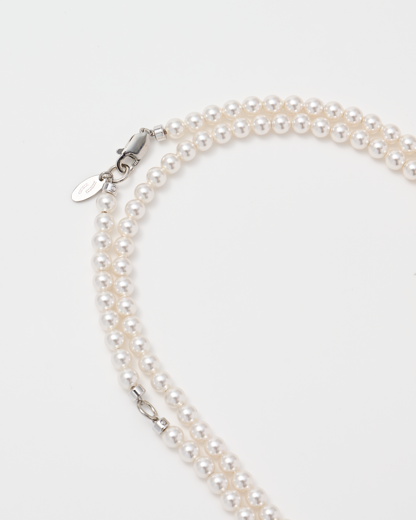 Many Way Long Pearl Necklace / Silver