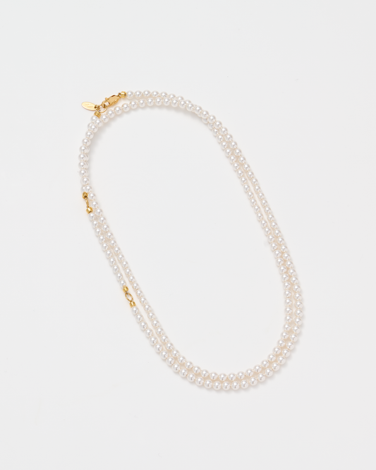 Many Way Long Pearl Necklace / Gold