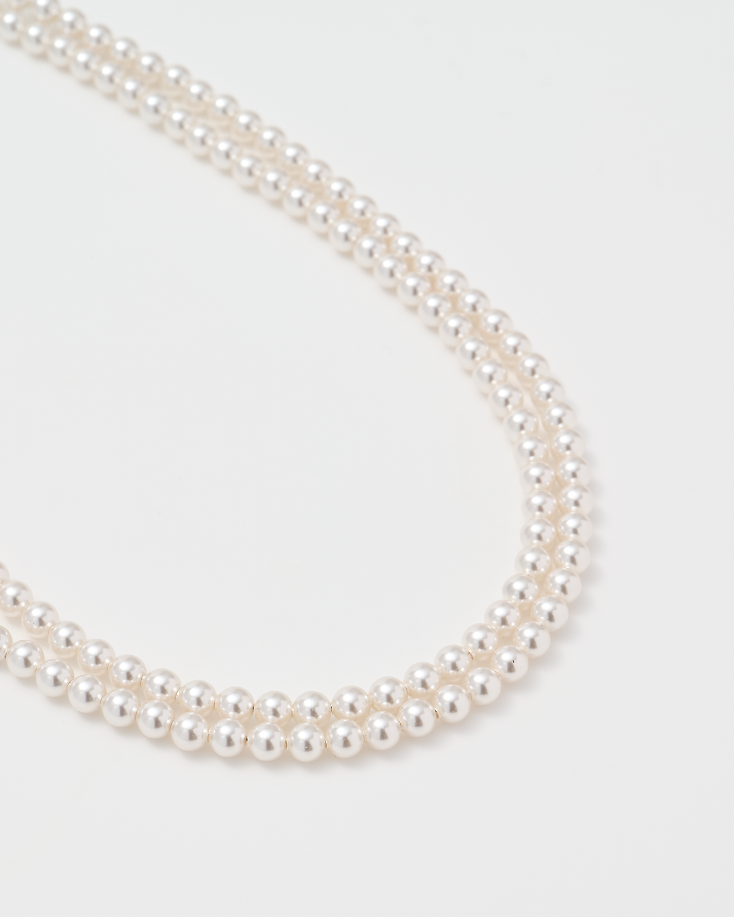 Many Way Long Pearl Necklace / Silver