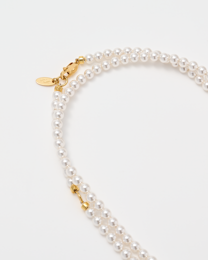 Many Way Long Pearl Necklace / Gold