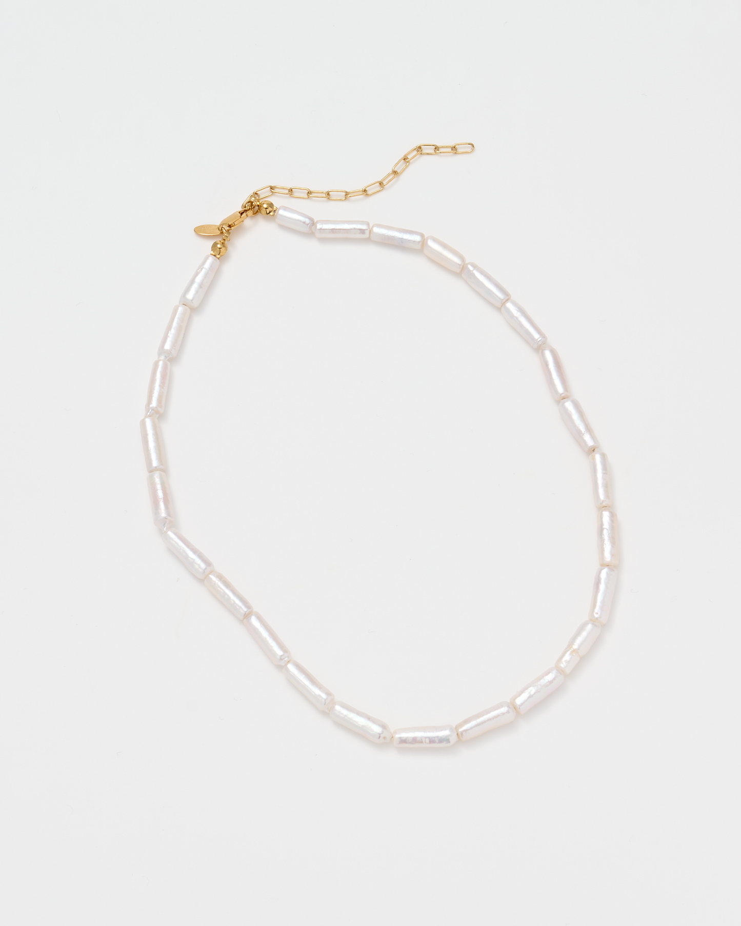 Stick Pearl Necklace / Gold