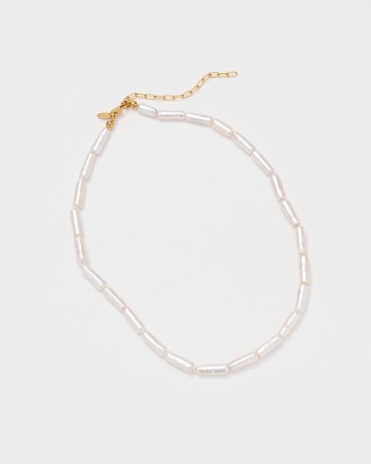 Stick Pearl Necklace / Gold
