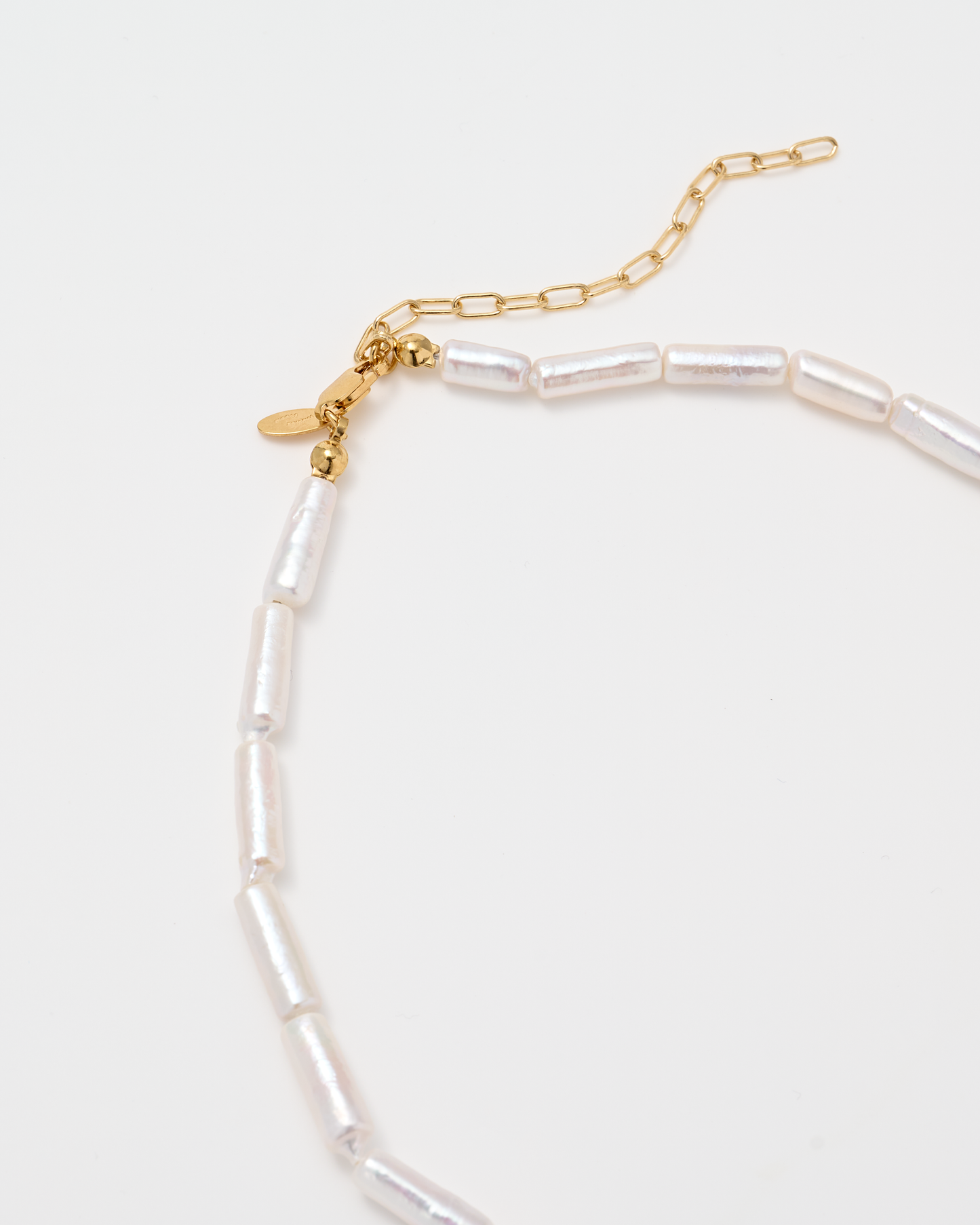 Stick Pearl Necklace / Gold